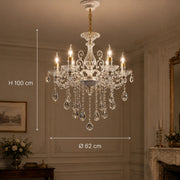 Candelabru SANSSOUCI 6xE14 Cristal si Metal – Design Clasic, Alb Argintiu - 01_CC220-6WH.png