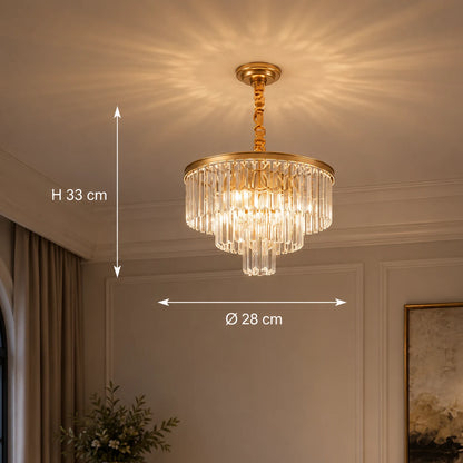 Candelabru Cristal CHAMBORD Petito 3xE14, Diametru 28cm, Auriu Mat - 01_CC930-300GD.png