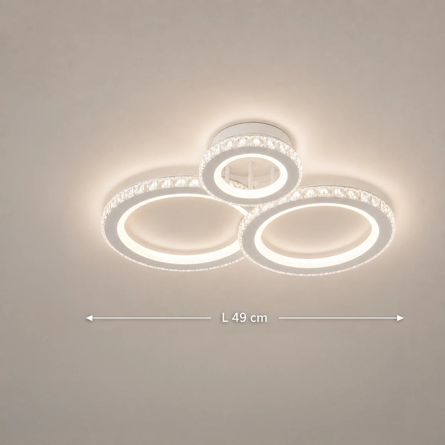 Lustra LED cu telecomanda si cristal NOVA ROTONDA RGB 75W, 3 Cercuri, lumina Rece/Calda/Neutra, Dimabila, Alb - 01_LT073-3WH.png