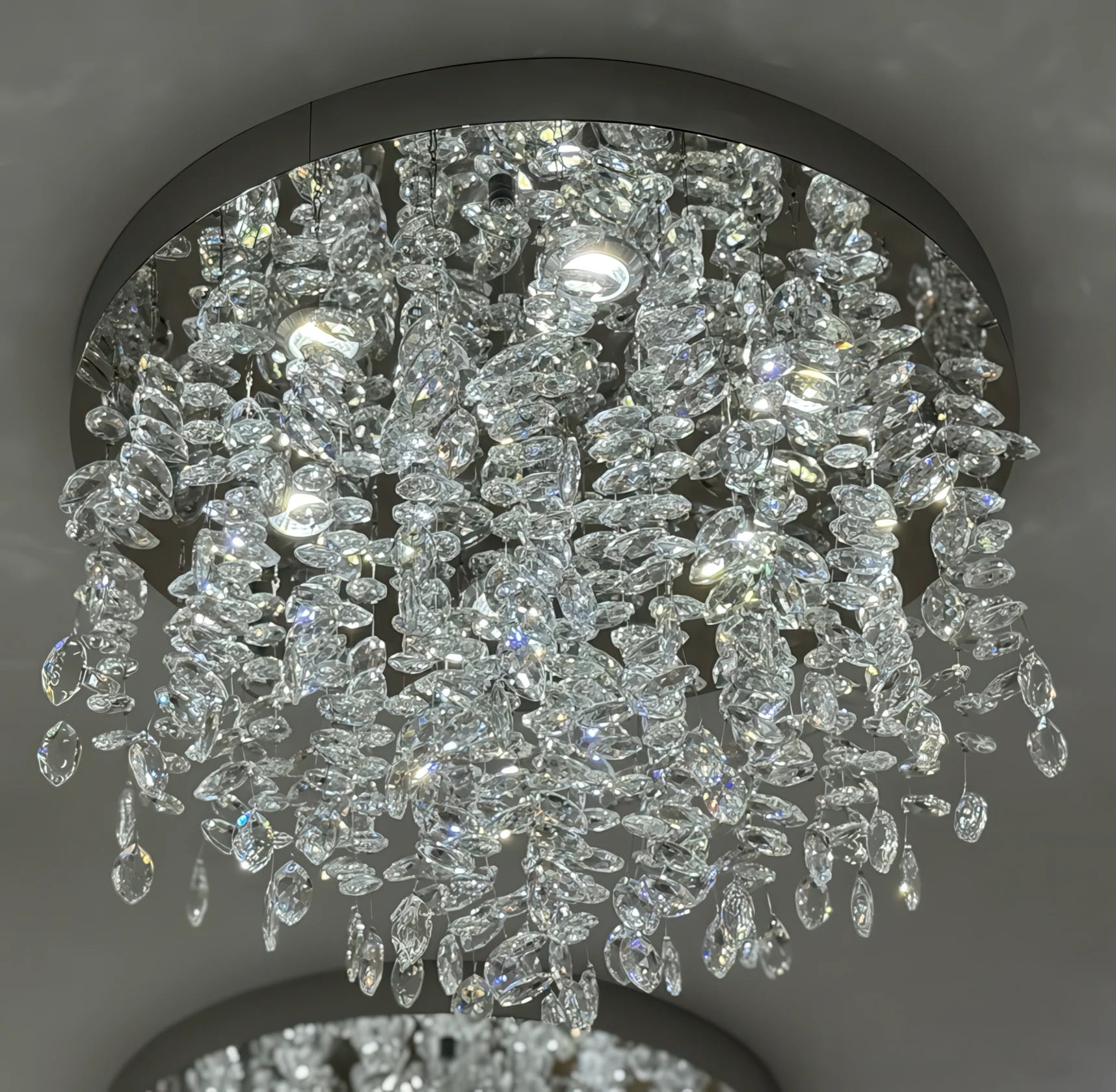 Candelabru LED Cristal LLC210/400CH Rotund, 22W, Lumina Rece/Calda/Neutra, Cristal, Crom Lucios - 03_LLC210-400CH.png