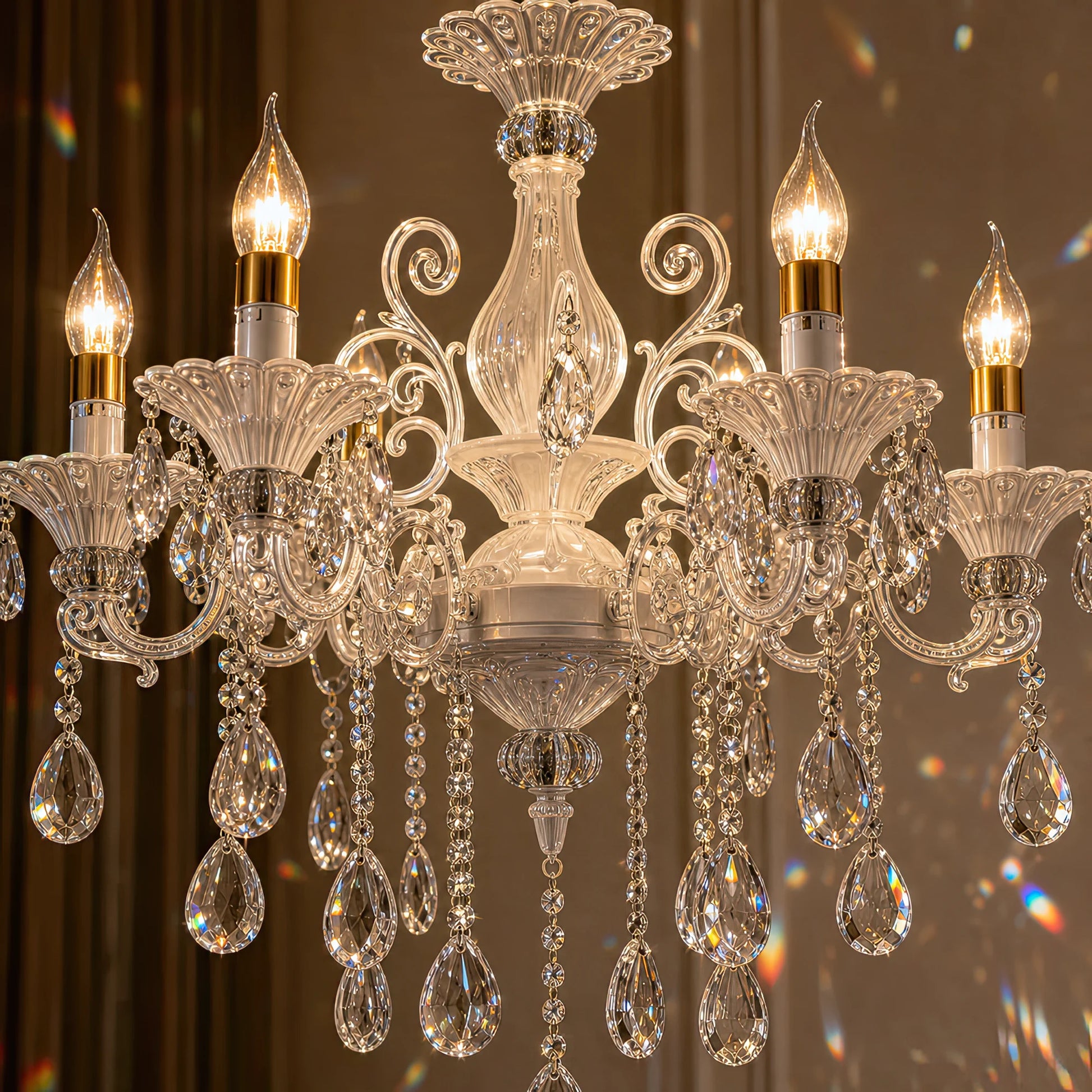 Candelabru SANSSOUCI 6xE14 Cristal si Metal – Design Clasic, Alb Argintiu - 05_CC220-6WH.png