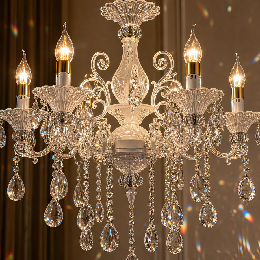 Candelabru SANSSOUCI 6xE14 Cristal si Metal – Design Clasic, Alb Argintiu - 05_CC220-6WH.png