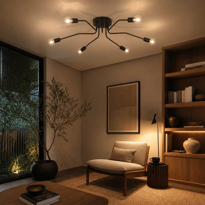 Lustra MODERNIST Hexa 6, 6x E27, Negru, Design Modern - 06_LC360-6BK.png