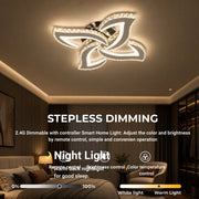 Lustra LED Alejandro cu Telecomanda, 71W, 4 Flori, Lumina Dimabila Rece/Calda/Neutra, Crom - 06_LT071-4CH.png
