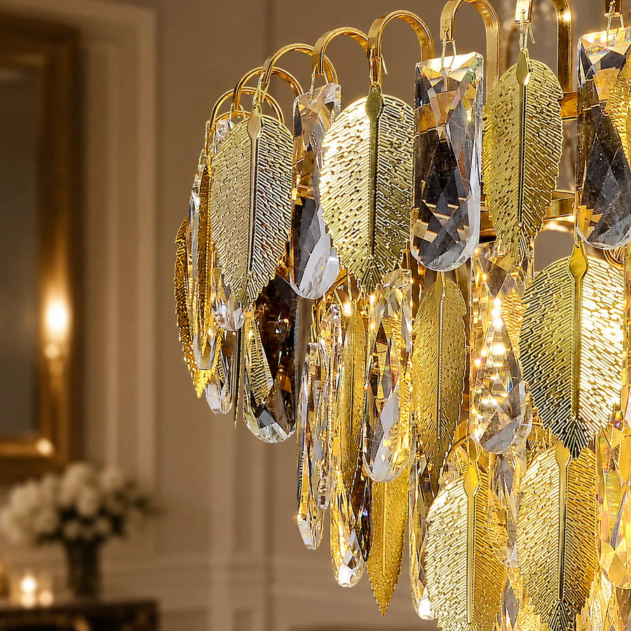 Candelabru Cristal VENARIA 8x E14, Diametru 50cm, Auriu Lucios, Inaltime Reglabil - 07_CC8052-500GD.png