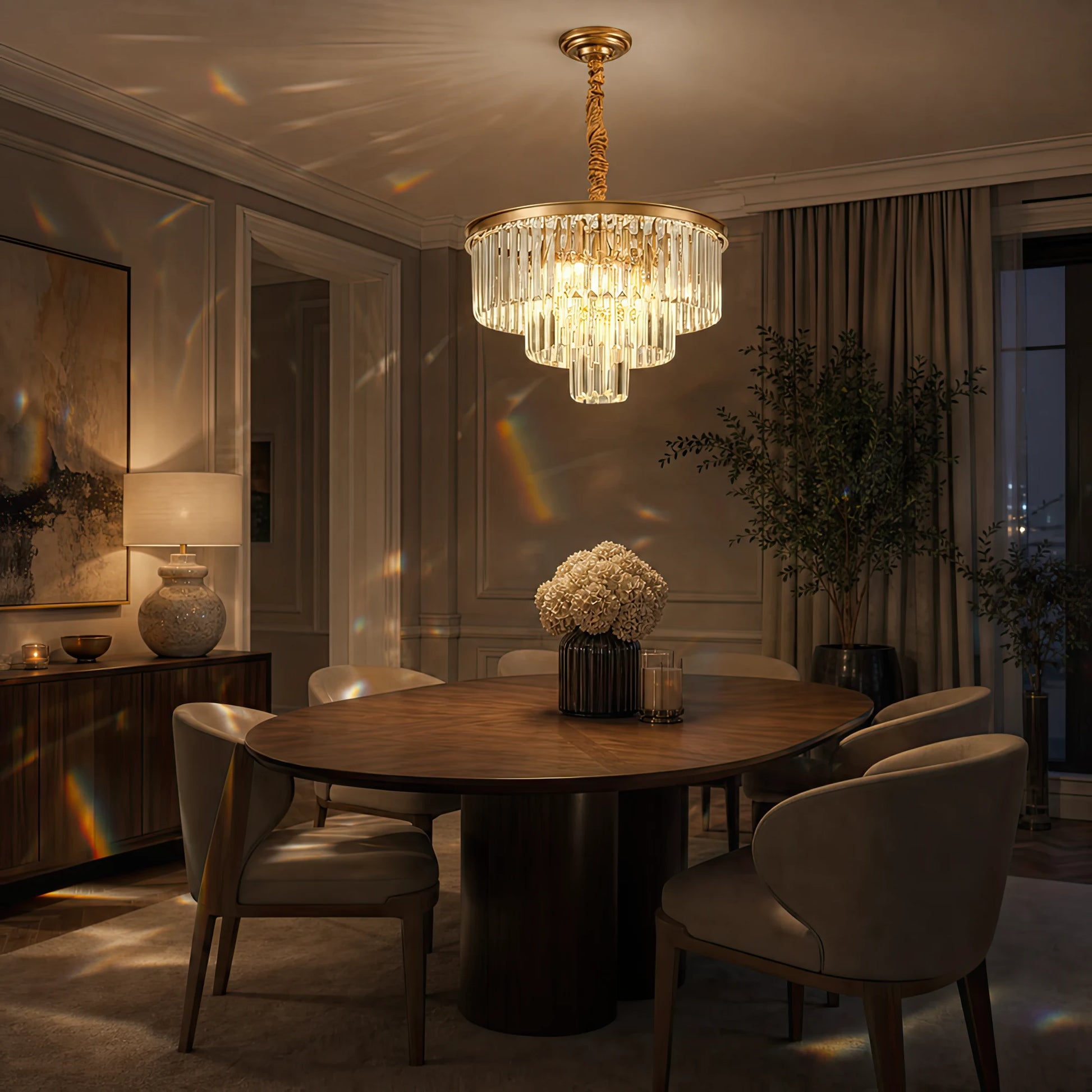 Candelabru Cristal CHAMBORD Petito 3xE14, Diametru 28cm, Auriu Mat - 07_CC930-300GD.png