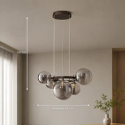 Lustra cu Abajur Rotund , VENERE Zodiaco ,1 Cerc 5xG9, Metal , Negru, Inaltime Reglabila - 07_LC811-5.png
