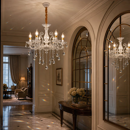 Candelabru SANSSOUCI 6xE14 Cristal si Metal – Design Clasic, Alb Argintiu - 08_CC220-6WH.png