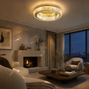 Lustra LED cu telecomanda si cristal VERTUS 31W, 50cm, Cerc, lumina Rece/Calda/Neutra, Dimabila, Auriu - 10_LLC150-500GD.png
