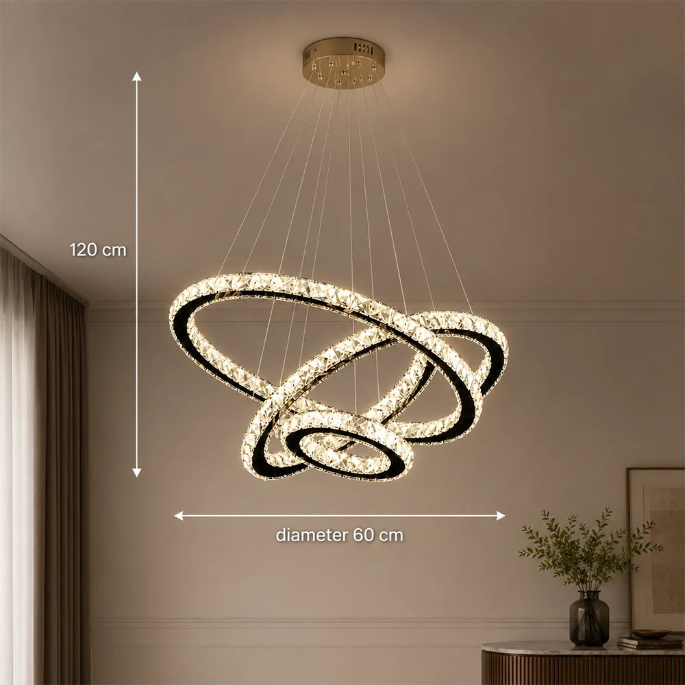Lustra LED suspendata cu telecomanda si cristal PRISM LUMINIS 79W, 3 Cercuri, lumina Rece/Calda/Neutra, Dimabila, Crom, Inaltime Reglabila - 11_LT029.png