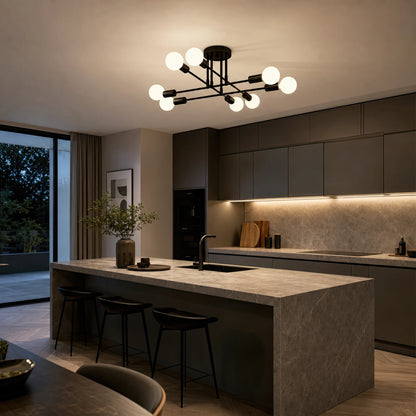 Lustra Clasica Modernist Octa, 8x E27, Negru, Design Modern, Metal, Fara Abajur - 18_LC360-8BK.png