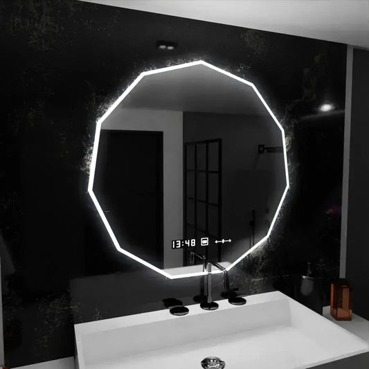 Oglinda LED 60cm, POLIGON Senzor MotionGlow Marcello, Sistem Dezaburire, Ceas & Termometru, Dimabila Oglinzi Marcello Default Title Alessandro Design