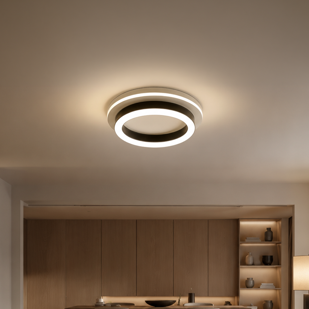 Lustra LED MODERNA 25W, Diametru 20cm, Rotunda, lumina Rece/Calda/Neutra, Negru Lustre LED Default Title Alessandro Design