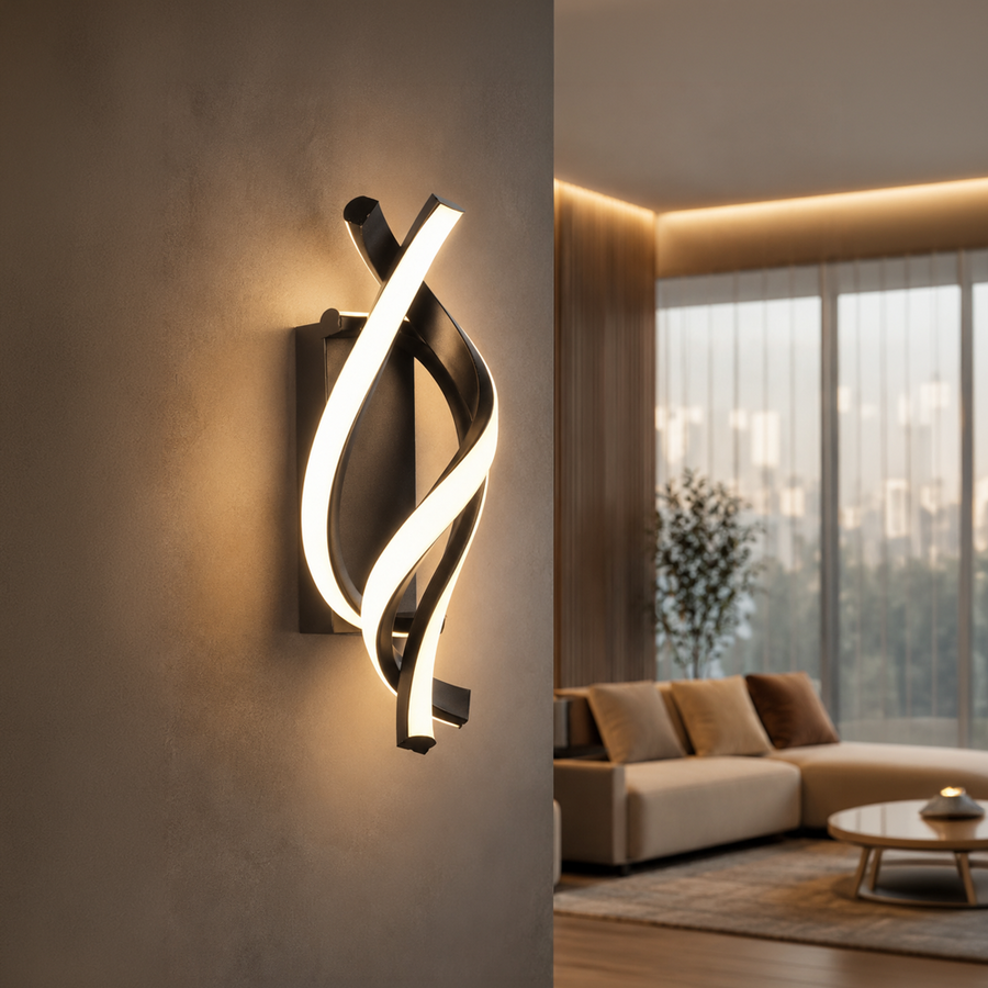 Reid 13W LED nástenné svetlo, studené/teplé/neutrálne svetlo, čierne Vnútorné nástenné svietidlá Predvolený názov Alessandro Design