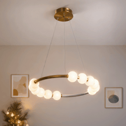 Lustră Suspendată LED Acril Nova 57W cu Telecomandă, Dimabilă, 3000K/4000K/6000K, Auriu, Metal și Acril Lustre LED cu Telecomanda Default Title Alessandro Design