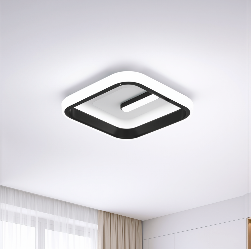 Lustra LED VICTORIA 19W, Patrata, lumina Rece/Calda/Neutra, Negru, Alb Lustra LED Default Title Alessandro Design