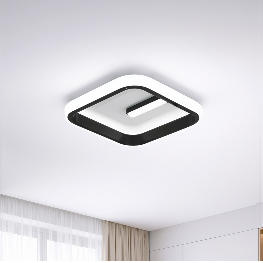 Lustra LED VICTORIA 19W, Patrata, lumina Rece/Calda/Neutra, Negru, Alb Lustra LED Default Title Alessandro Design