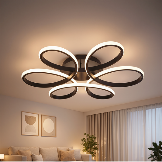 Lustra LED cu telecomanda HELIX 63W, lumina Rece/Calda/Neutra, Dimabila, Negru Lustre LED cu Telecomanda Default Title Alessandro Design