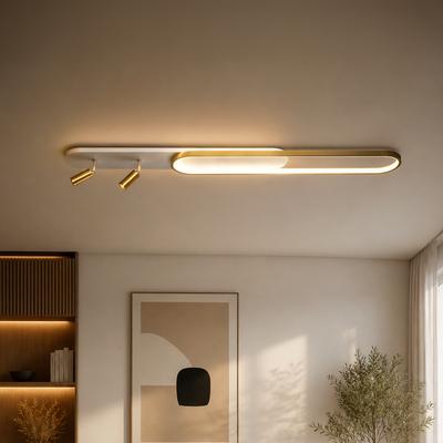 LED luster s nastaviteľným projektorom FISSO Camilla, 66W, studené/teplé/neutrálne svetlo, lesklé zlato