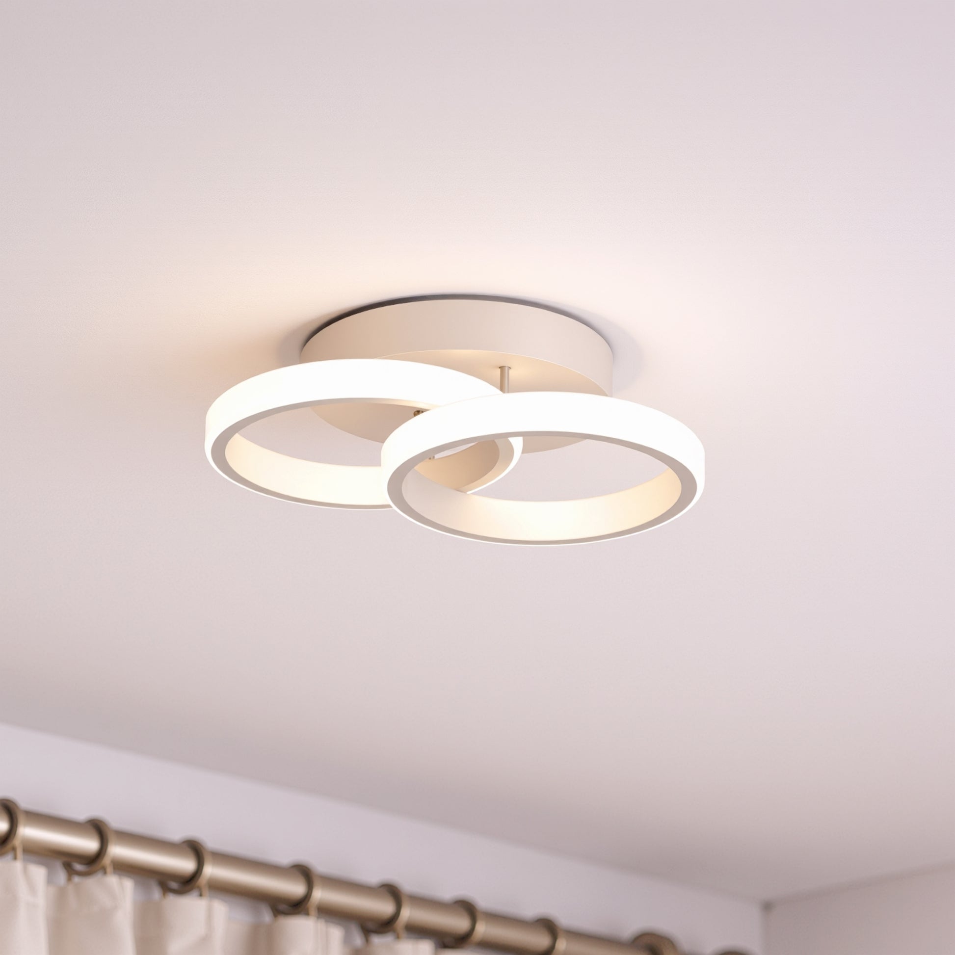 LED luster VERTEX CIRCULA 21W, 2 kruhy, kovové rámy, studené/teplé/neutrálne svetlo, biele LED lustre Predvolený názov Alessandro Design