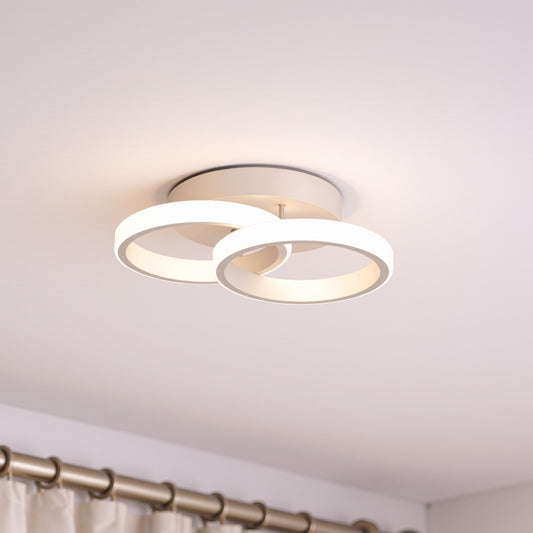 LED luster VERTEX CIRCULA 21W, 2 kruhy, kovové rámy, studené/teplé/neutrálne svetlo, biele LED lustre Predvolený názov Alessandro Design