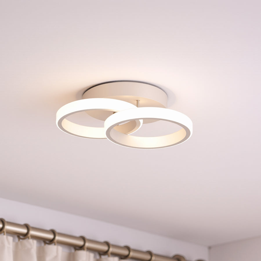LED luster VERTEX CIRCULA 21W, 2 kruhy, kovové rámy, studené/teplé/neutrálne svetlo, biele LED lustre Predvolený názov Alessandro Design