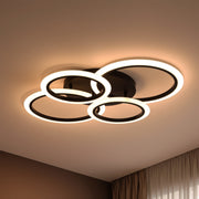 Lustra LED cu telecomanda BETTY 43W, 4 Cercuri, lumina Rece/Calda/Neutra, Dimabila, Negru Lustre LED cu Telecomanda Default Title Alessandro Design