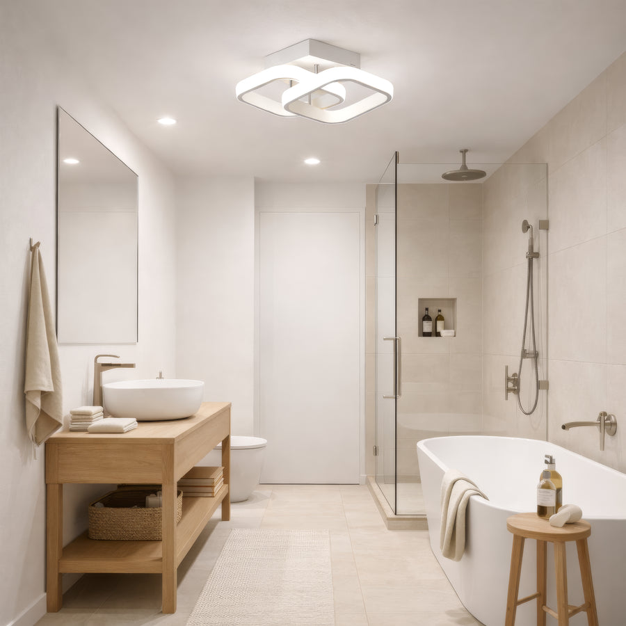 VERTEX Matrix LED luster, prekrývajúce sa diamanty, kovové rámy, 24W, 2 diamanty, studené/teplé/neutrálne svetlo 3000K/4000K/6000K, biele LED lustre Predvolený názov Alessandro Design
