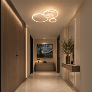 Lustra LED cu telecomanda BETTY 40W, 3 Cercuri, lumina Rece/Calda/Neutra, Dimabila, Alb, Metal si Acril Lustre LED cu Telecomanda Default Title Alessandro Design