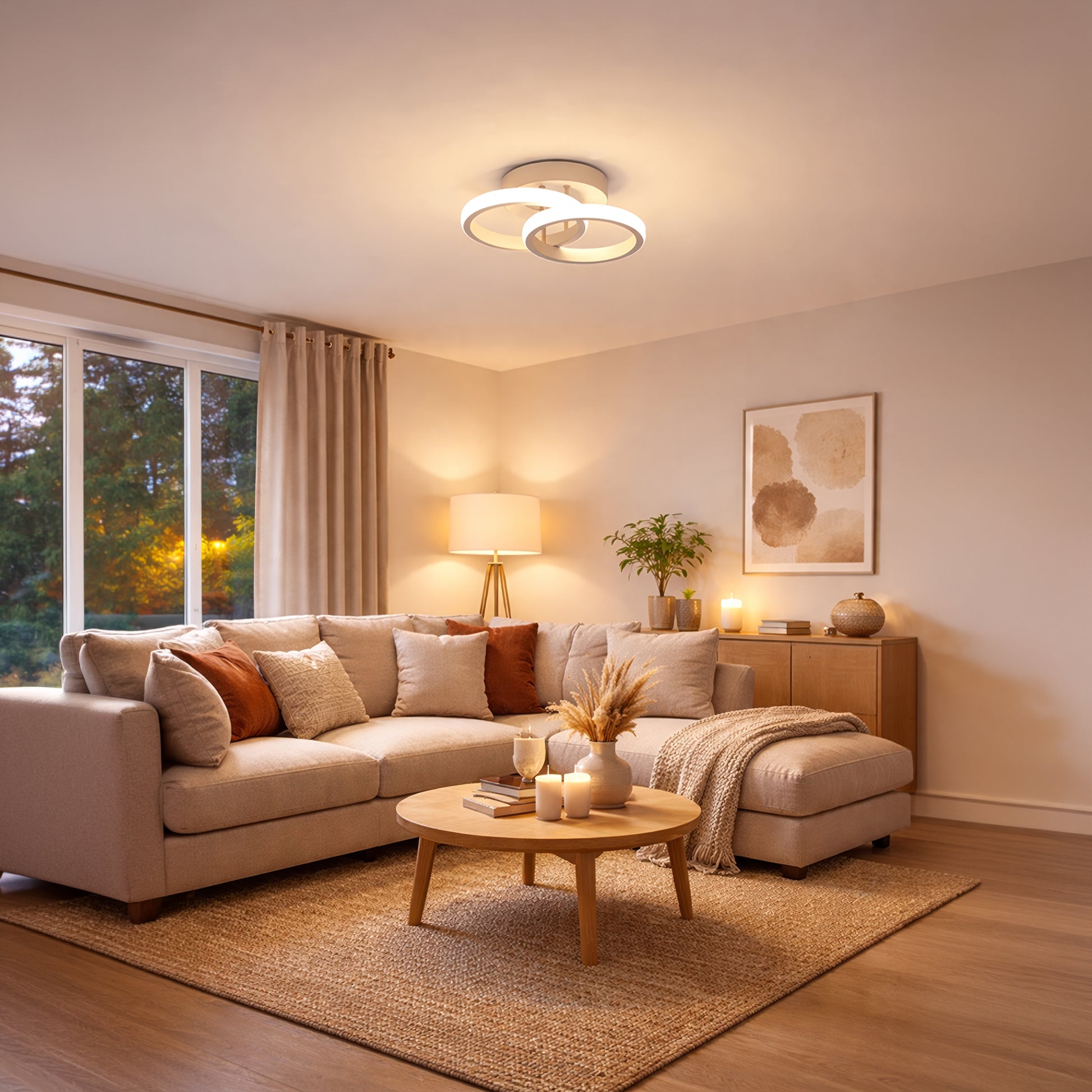 LED luster VERTEX CIRCULA 21W, 2 kruhy, kovové rámy, studené/teplé/neutrálne svetlo, biele LED lustre Predvolený názov Alessandro Design