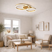 Lustra LED cu telecomanda RINOVA 66W, 2 Cercuri, lumina Rece/Calda/Neutra, Dimabila, Auriu Lucios Lustre LED cu Telecomanda Default Title Alessandro Design