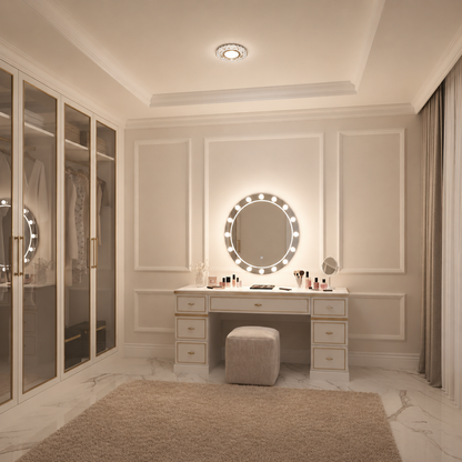 Spot LED ORBITA, 5W, Rotund, Lumina Rece + RGB, Alb, Rasina si Sticla Spot LED Default Title Alessandro Design