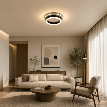 Lustra LED MODERNA 25W, Diametru 20cm, Rotunda, lumina Rece/Calda/Neutra, Negru Lustre LED Default Title Alessandro Design