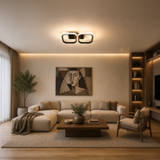 Lustra LED VERTEX 21W, 2 Patrate, Liniara, lumina Rece/Calda/Neutra, Neagra Lustre LED Default Title Alessandro Design
