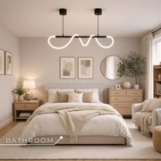 Lustra LED DIVINO cu Tub Silicon Flexibil – 24W, Lumina Reglabila, Negru Mat Lustre Moderne Default Title Alessandro Design