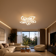 Lustra LED cu telecomanda GLORIOSA 95W, 5 Petale, lumina Rece/Calda/Neutra, Dimabila, Alb Lustre LED cu Telecomanda Default Title Alessandro Design
