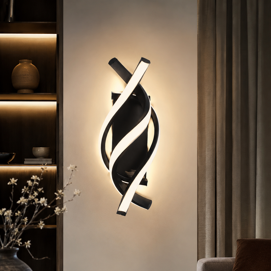 Reid 13W LED nástenné svetlo, studené/teplé/neutrálne svetlo, čierne Vnútorné nástenné svietidlá Predvolený názov Alessandro Design