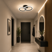 Lustra LED cu telecomanda BETTY 27W, 2 Cercuri, lumina Rece/Calda/Neutra, Dimabila, Negru Lustre LED cu Telecomanda Default Title Alessandro Design