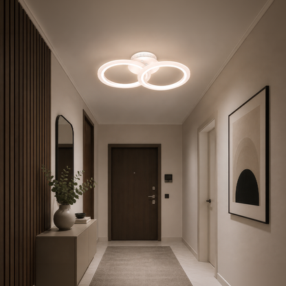 Lustra LED cu telecomanda BETTY 27W, 2 Cercuri, lumina Rece/Calda/Neutra, Dimabila, Alb Lustre LED cu Telecomanda Default Title Alessandro Design