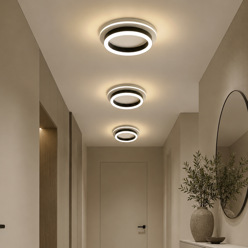 Lustra LED MODERNA 25W, Diametru 20cm, Rotunda, lumina Rece/Calda/Neutra, Negru Lustre LED Default Title Alessandro Design