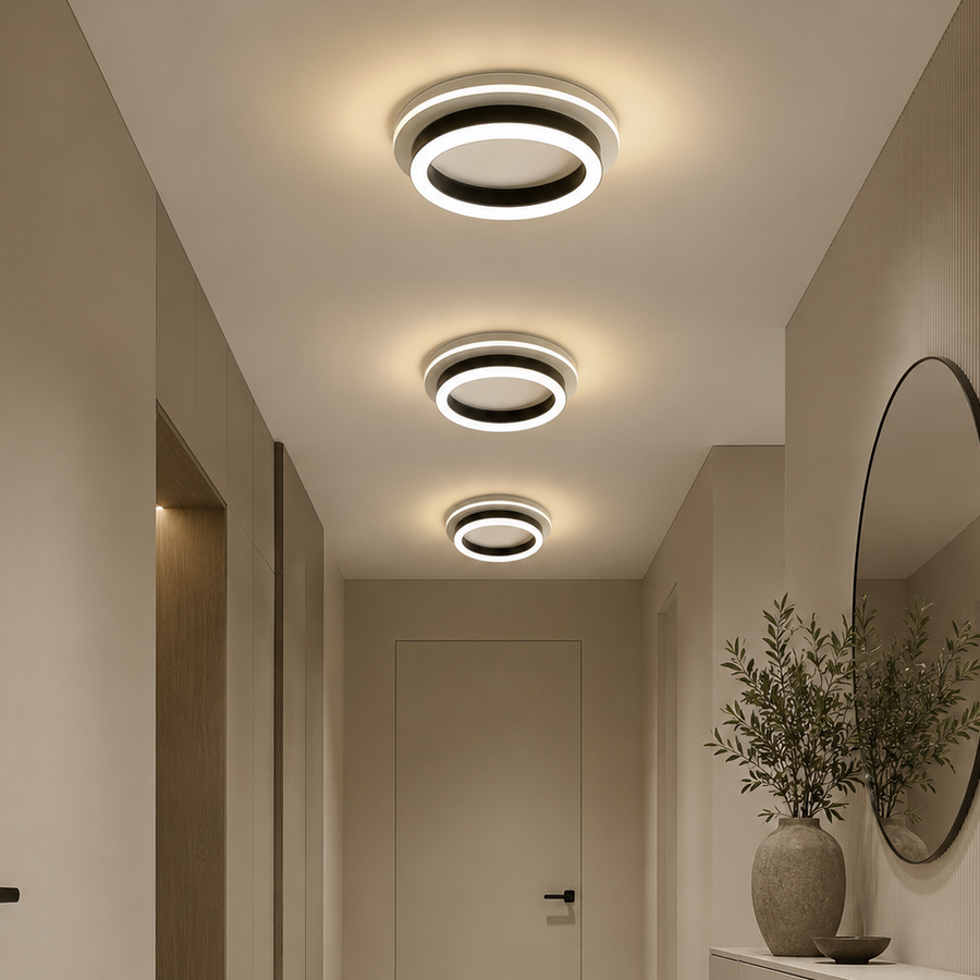Lustra LED MODERNA 25W, Diametru 20cm, Rotunda, lumina Rece/Calda/Neutra, Negru Lustre LED Default Title Alessandro Design