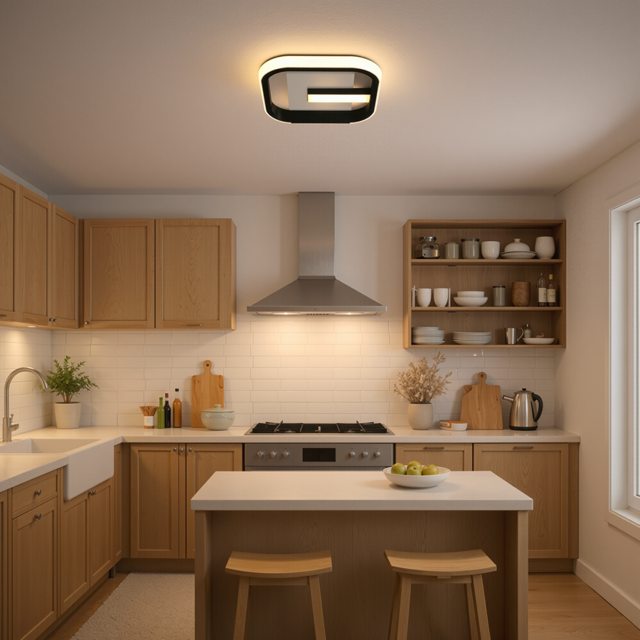 Lustra LED VICTORIA 19W, Patrata, lumina Rece/Calda/Neutra, Negru, Alb Lustra LED Default Title Alessandro Design