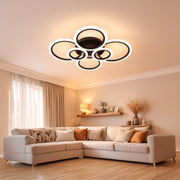Lustra LED cu telecomanda BETTY 82W, 6 Cercuri, lumina Rece/Calda/Neutra, Dimabila, Negru Lustre LED cu Telecomanda Default Title Alessandro Design