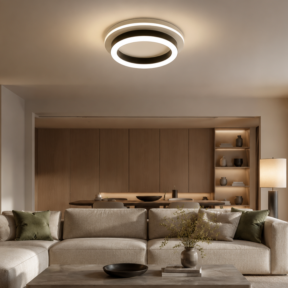 Lustra LED MODERNA 25W, Diametru 20cm, Rotunda, lumina Rece/Calda/Neutra, Negru Lustre LED Default Title Alessandro Design