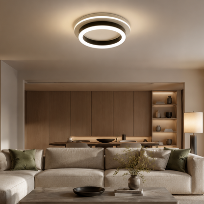 Lustra LED MODERNA 25W, Diametru 20cm, Rotunda, lumina Rece/Calda/Neutra, Negru Lustre LED Default Title Alessandro Design
