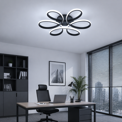 Lustra LED cu telecomanda HELIX 63W, lumina Rece/Calda/Neutra, Dimabila, Negru Lustre LED cu Telecomanda Default Title Alessandro Design