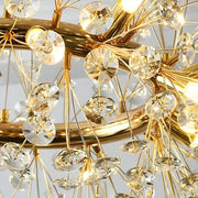 Candelabru Cristal MINUET 9x G9, Diametru 50cm, Auriu Lucios, Inaltime Reglabila Candelabre Moderne Default Title Alessandro Design