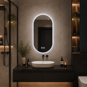 Oválne LED zrkadlo, 50x100cm, Velara Touch, Demister System, Stmievateľné