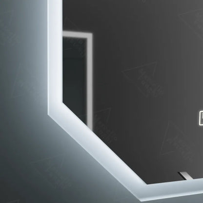 Oglinda LED Poligon, 60X80cm, Hexaluce Senzor MotionGlow Marcello, Sistem Dezaburire, Ceas & Termometru, Dimabila Oglinzi Marcello Default Title Alessandro Design