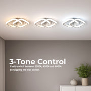 VERTEX Matrix LED luster, prekrývajúce sa diamanty, kovové rámy, 24W, 2 diamanty, studené/teplé/neutrálne svetlo 3000K/4000K/6000K, biele LED lustre Predvolený názov Alessandro Design